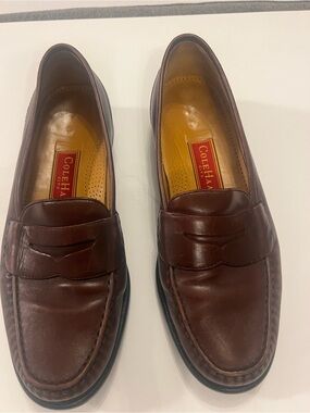 Cole Haan Men’s Dark Brown Leather Penny Loafers